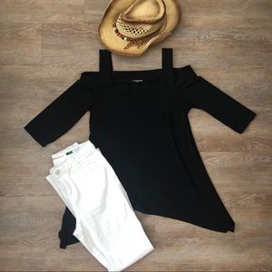 Black off the shoulder top